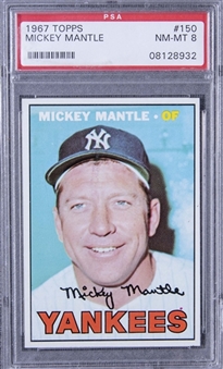 1967 Topps #150 Mickey Mantle – PSA NM-MT 8